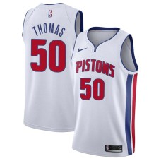 Detroit Pistons #50 Terry Thomas Jersey -White