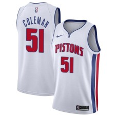 Detroit Pistons #51 Ben Coleman Jersey -White