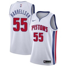 Detroit Pistons #55 Josh Harrellson Jersey -White