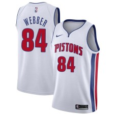 Detroit Pistons #84 Chris Webber Jersey -White