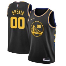 Golden State Warriors #00 Norm Grekin Jersey -Black 2021-2022 City