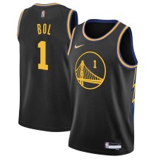 Golden State Warriors #1 Manute Bol Jersey -Black 2021-2022 City