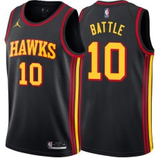 Atlanta Hawks #10 John Battle Jersey -Black