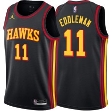 Atlanta Hawks #11 Dike Eddleman Jersey -Black