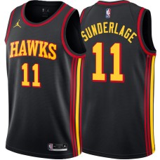 Atlanta Hawks #11 Don Sunderlage Jersey -Black