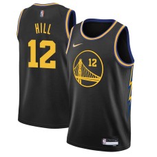 Golden State Warriors #12 Gary Hill Jersey -Black 2021-2022 City