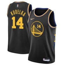 Golden State Warriors #14 Frank Kudelka Jersey -Black 2021-2022 City