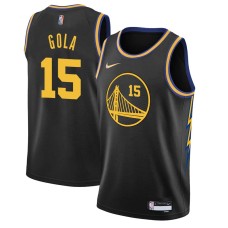 Golden State Warriors #15 Tom Gola Jersey -Black 2021-2022 City