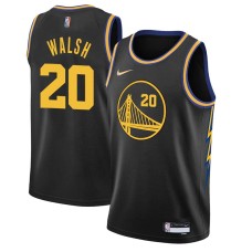 Golden State Warriors #20 Jim Walsh Jersey -Black 2021-2022 City