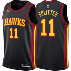 Atlanta Hawks #11 Tiago Splitter Jersey -Black