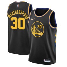 Golden State Warriors #30 Clarence Weatherspoon Jersey -Black 2021-2022 City