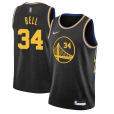 Golden State Warriors #34 Charlie Bell Jersey -Black 2021-2022 City