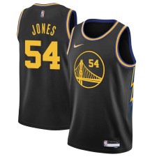 Golden State Warriors #54 Popeye Jones Jersey -Black 2021-2022 City