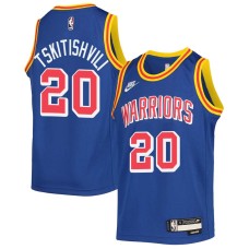 Golden State Warriors #20 Nikoloz Tskitishvili Jersey -Blue Classic