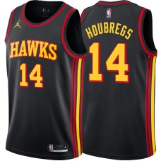 Atlanta Hawks #14 Bob Houbregs Jersey -Black