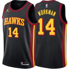 Atlanta Hawks #14 Haywoode Workman Jersey -Black