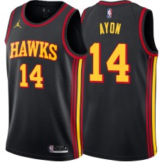 Atlanta Hawks #14 Gustavo Ayon Jersey -Black