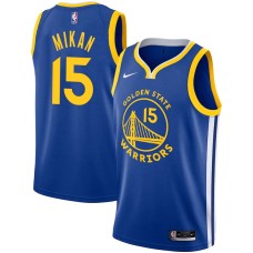 Golden State Warriors #15 Ed Mikan Jersey -Blue