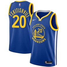 Golden State Warriors #20 Nikoloz Tskitishvili Jersey -Blue