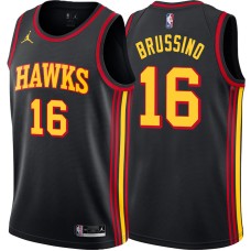 Atlanta Hawks #16 Nicolas Brussino Jersey -Black