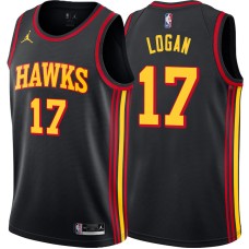 Atlanta Hawks #17 John Logan Jersey -Black