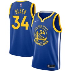 Golden State Warriors #34 Bud Olsen Jersey -Blue