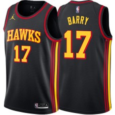 Atlanta Hawks #17 Jon Barry Jersey -Black