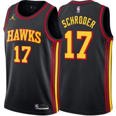 Atlanta Hawks #17 Dennis Schroder Jersey -Black