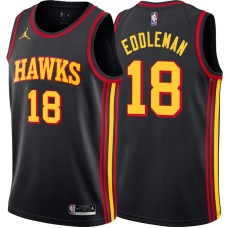 Atlanta Hawks #18 Dike Eddleman Jersey -Black