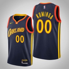 Golden State Warriors #00 Jonathan Kuminga Jersey -Navy OAKLAND 2020-2021 City