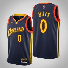 Golden State Warriors #0 Aaron Miles Jersey -Navy OAKLAND 2020-2021 City