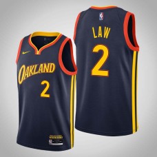 Golden State Warriors #2 Acie Law Jersey -Navy OAKLAND 2020-2021 City