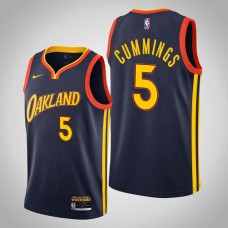 Golden State Warriors #5 Vonteego Cummings Jersey -Navy OAKLAND 2020-2021 City