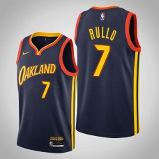 Golden State Warriors #7 Jerry Rullo Jersey -Navy OAKLAND 2020-2021 City