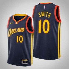 Golden State Warriors #10 Adrian Smith Jersey -Navy OAKLAND 2020-2021 City