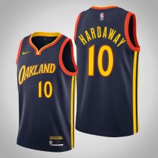 Golden State Warriors #10 Tim Hardaway Jersey -Navy OAKLAND 2020-2021 City