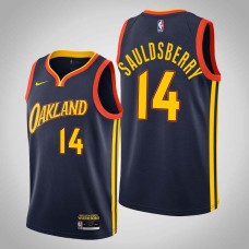 Golden State Warriors #14 Woody Sauldsberry Jersey -Navy OAKLAND 2020-2021 City