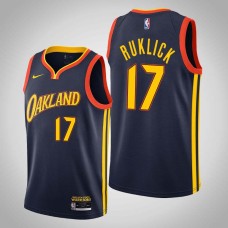 Golden State Warriors #17 Joe Ruklick Jersey -Navy OAKLAND 2020-2021 City