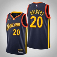 Golden State Warriors #20 Chick Halbert Jersey -Navy OAKLAND 2020-2021 City