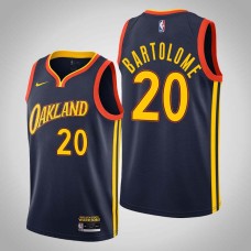 Golden State Warriors #20 Vic Bartolome Jersey -Navy OAKLAND 2020-2021 City