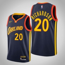 Golden State Warriors #20 Micheal Ray Richardson Jersey -Navy OAKLAND 2020-2021 City