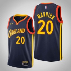 Golden State Warriors #20 Pace Mannion Jersey -Navy OAKLAND 2020-2021 City