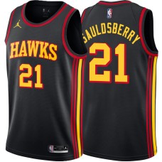 Atlanta Hawks #21 Woody Sauldsberry Jersey -Black