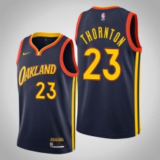 Golden State Warriors #23 Al Thornton Jersey -Navy OAKLAND 2020-2021 City