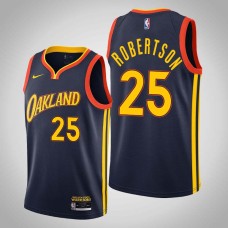 Golden State Warriors #25 Tony Robertson Jersey -Navy OAKLAND 2020-2021 City