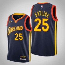 Golden State Warriors #25 Chris Gatling Jersey -Navy OAKLAND 2020-2021 City