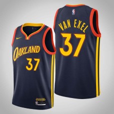 Golden State Warriors #37 Nick Van Exel Jersey -Navy OAKLAND 2020-2021 City