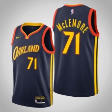 Golden State Warriors #71 McCoy McLemore Jersey -Navy OAKLAND 2020-2021 City