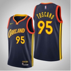 Golden State Warriors #95 Juan Toscano-Anderson Jersey -Navy OAKLAND 2020-2021 City