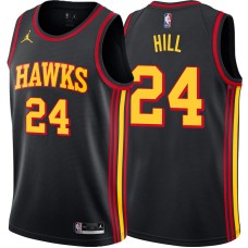 Atlanta Hawks #24 Cleo Hill Jersey -Black